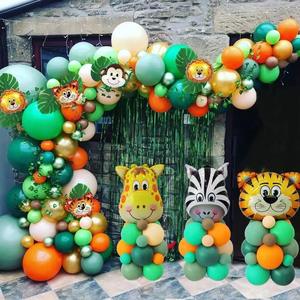 Kit <span class=keywords><strong>Arche</strong></span> de Ballons Thème Jungle Forêt Girafe Vert et Orange Kit de Fournitures de Décorations d'Anniversaire pour Enfants Garçons - Product Image 3