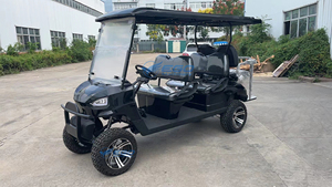 Wholesale Utility Electric Vehicle Golf Buggy Car Street Legal 6 Seaters Golf Cart Black Golf Carts for Sale - Product Image 4