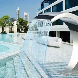 Cascada Comercial de Acero Inoxidable Water Faery con Luz LED para Piscina Exterior - Product Image 3