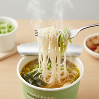 Chinese Soup Instant Noodles High Fiber Low Calories Foods Konjac Pasta for Weight Loss