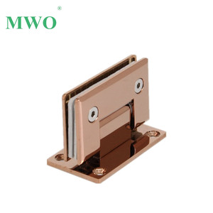 Charnière de <span class=keywords><strong>porte</strong></span> de <span class=keywords><strong>douche</strong></span> en laiton et alliage de zinc or rose à 90 degrés pour verre - Product Image 2
