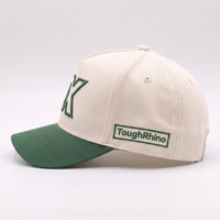 Casquette de baseball vintage structurée à 5 panneaux, bicolore, profil haut, ajustable, style A-Frame, pour hommes et femmes, OEM