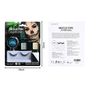 <span class=keywords><strong>Esqueleto</strong></span> Pestañas de Halloween Pestañas postizas en forma de <span class=keywords><strong>esqueleto</strong></span> para disfraz espeluznante Maquillaje Cosplay - Product Image 6