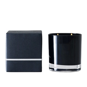luxury gift box custom black matte cardboard candle packaging boxes
