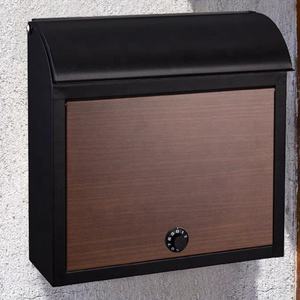 Boîte aux lettres murale en métal imperméable AJF avec serrure à combinaison, revêtement en poudre, acier durable, dimensions 380x370x120mm pour la maison - Product Image 2