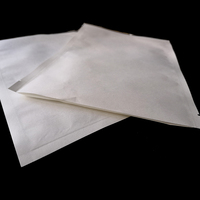 100% Sacs alimentaires biodégradables en papier kraft plat blanc thermoscellés Joint à 3 côtés avec logo personnalisable à encoche déchirable Fabriqué en Chine