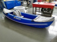Bateau de Pêche Gonflable Stable Hydro-Force Marine Pro avec PVC Renforcé, Kayak Deux Places pour Lac avec Assistance Pédale