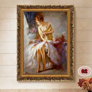 Decoración <span class=keywords><strong>de</strong></span> Pared con Figuras y <span class=keywords><strong>Flores</strong></span> <span class=keywords><strong>de</strong></span> Pinturas Famosas Clásicas Europeas, Lienzo Decorativo con Pintura al Óleo y Arte Mural - Product Image 6