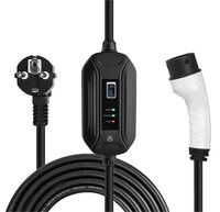 Station de recharge portable pour véhicules électriques Fisher 3,5 kW monophasée, câble de recharge pour voiture électrique, chargeur EV réglable 8-16A