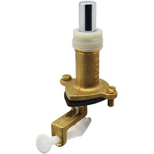 Robinet à bouton en cuivre 1/4 pouce, corps en laiton avec bouton blanc pour équipements de plomberie - Product Image 1