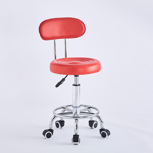 Sillas <span class=keywords><strong>de</strong></span> Salón <span class=keywords><strong>de</strong></span> Belleza al por Mayor, <span class=keywords><strong>Silla</strong></span> Giratoria con Ruedas y Elevación, Sillas Redondas Hechas a Mano <span class=keywords><strong>para</strong></span> Manicuristas con Respaldo - Product Image 4