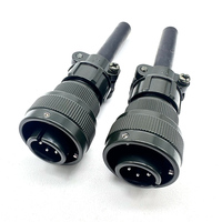 Circular Connector, VG95234 Series, Straight Plug, 6 Contacts, Crimp Pin, Reverse Bayonet, 14S-6