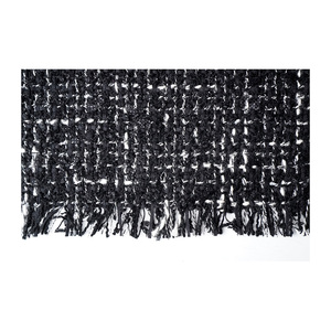 Tissu Tweed Fantaisie Coréen Haut de Gamme Noir-Blanc avec Texture Métallique Texturée, Tissage Personnalisé OEM & ODM - Product Image 4