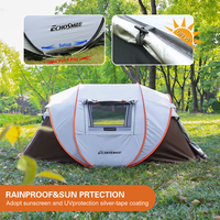 Carpa de Camping Automática para 4-6 Personas, Instalación Instantánea, Impermeable, Protección UV, con Ventanas de Malla para Acampar al Aire Libre