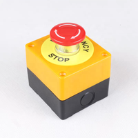 Bouton d'arrêt d'urgence pour équipement d'ascenseur, boîtier de bouton NPB22, tête champignon, normalement ouvert, normalement fermé, 10A, plastique
