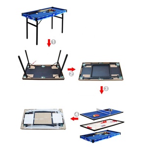 Mesa de Juego <span class=keywords><strong>plegable</strong></span> con estampado de colores, combinación de mesa con <span class=keywords><strong>billar</strong></span>, fútbol, tenis de mesa, Shuffleboard, Bowling, nueva de 2023 - Product Image 6