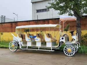 Carruaje <span class=keywords><strong>de</strong></span> Caballos Eléctrico <span class=keywords><strong>de</strong></span> Lujo para Turismo, Modelo 2025, Estilo Real <span class=keywords><strong>de</strong></span> la <span class=keywords><strong>Reina</strong></span>, Dorado - Product Image 4