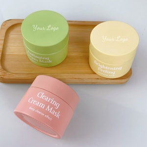 Matte Green 50g Unique Skincare <b>Container</b> Packaging Frosted pink Face Cream Jar Cosmetics Frosted <b>Glass</b> Jars with Lids - Product Image 5