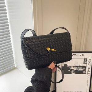 Bolso Tejido Clásico de Moda para Mujer, Bolso de Hombro con Cierre de Seguridad, Bolso de Mano de Lujo, Bolsos de Diseñador, Bolsos de <span class=keywords><strong>Marca</strong></span> - Product Image 2