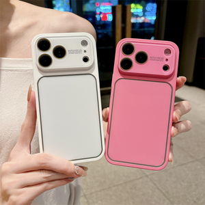 เคสโทรศัพท์แบบกระจกฝ้าขอบเงินด้าน รุ่น Silver Edge Matte Converted Camera Glass Frame สำหรับ iPhone 18 17 16 15 14 Pro Max ป้องกันแรงกระแทก - Product Image 6
