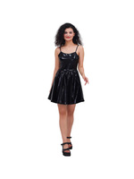 Combinaison de danse en cuir brillant métallisé à dos nu, jupe plissée, style costume, pour le commerce extérieur, en stock usine