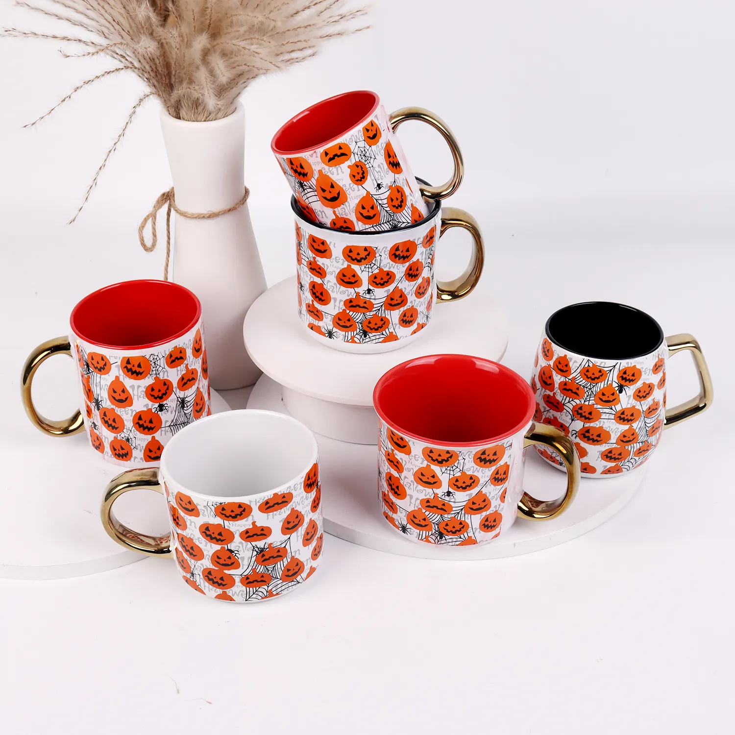 Nuovo rilascio bianco porcellana ceramica tazza da tè di Halloween sublimazione latte tazza da caffè nuovo personalizzare tazze di sublimazione