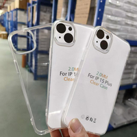 Coque de téléphone pour iPhone 15 16Pro Max, coque de téléphone transparente et souple en TPU, coque de téléphone absorbant les chocs, adaptée