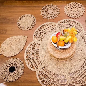 Vietnam hecho a mano bohemio algas marinas y agua Jacinto pajitas sala de estar alfombras decorativas para el hogar - Product Image 4