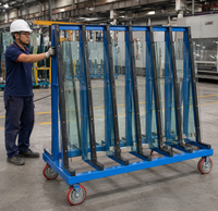 Robuster A-Rahmen Glas-Transportwagen Mobiles Stahl-Lagerregal für Glasplatten Marmorplatten Lager-Handhabungswagen