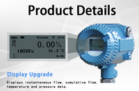 Main Title Stainless Steel Vortex Flow Meter Digital Transmitter 4-20ma Output for Steam Gas and Low-viscosity Liquid