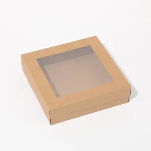 Corrugated Box with Window Heaven and Earth Cover Reinforced Towel Bath Towel Packaging Box