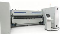 Machine de pliage semi-automatique CNC modèle 3200 avec système de positionnement servo pour le pliage de l'aluminium, offrant une précision élevée