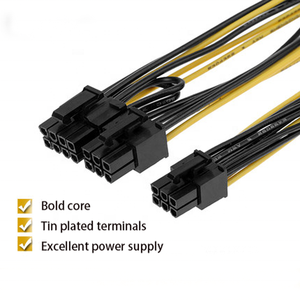 สายต่อขยาย GPU แบบ PCIE หัวต่อ 6 พิน ตัวผู้ เป็น 6+2 พิน ตัวผู้ สายไฟ - Product Image 4