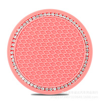 Auto Untersetzer Diamond Honeycomb Wasser Untersetzer Kreative niedliche Polster matte Auto rutsch feste Matte Innen Cartoon Dekor