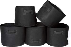 Borsa da 15 galloni in feltro nero con manico resistente e resistente per il giardinaggio a fungo che cresce per altri usi esterni - Product Image 4