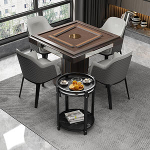 Table de Mahjong Pliante à Double Couche de Style Luxe, Table à Thé, Support de Cartes et d'Échecs pour Bureau Commercial et Usage Domestique Tendance - Product Image 1