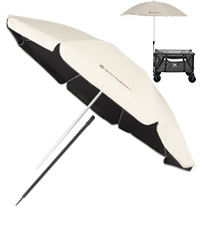 टेबल और सनछाता के साथ भारी शुल्क फोल्डेबल बीच पुल वैगन ट्रॉली को पुश रॉड के साथ पुश रॉड के साथ - Product Image 5