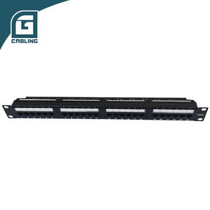 Gcabling 1U 19 pouces Matériau SPCC CE Panneau de brassage réseau LAN 24 ports <span class=keywords><strong>RJ45</strong></span> Keystone avec éclairage LED 1U pour centre de données - Product Image 5