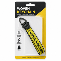 Porte-clés tissé personnalisé OEM, en tissu, vente en gros, dragonne anime, lanière, boucle, promotion de marque, emballage cadeau, marchandise