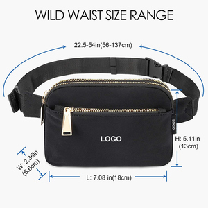 YIKU Custom Wholesale Sport <strong>Nylon</strong> Fanny Pack <strong>Crossbody</strong> Mini Yoga Lulu <strong>Bag</strong> Belt <strong>Bag</strong> Cross Custom Fanny Pack Waist <strong>Bag</strong> for Women - Product Image 2