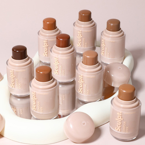Barra de Contorno en Crema de 8 Tonos, Barra de <span class=keywords><strong>Bronceador</strong></span> para Sombrear el Rostro, Barra de Contorno Cremosa de Larga Duración, Mezclable e Impermeable - Product Image 5