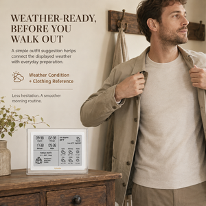 Kylendar Display Meteo E-Paper da 7,5 Pollici in Acrilico, Connettività Wi-Fi, Ora di Più Città, Previsioni Giornaliere, Notizie in Tempo Reale - Product Image 4
