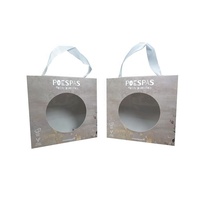 Custom stampato Logo in cartone vestiti per bambini scatole di imballaggio di carta bambino con finestra di plastica e manico del nastro