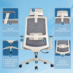 Silla de Oficina Ergonómica de Altura Ajustable, Giratoria 360°, de Malla, Cómoda Silla Ejecutiva para Computadora para el <span class=keywords><strong>Hogar</strong></span> - Product Image 4