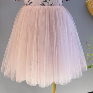 Nouveaux produits, robe pour filles à col rond, à fleurs, à manches courtes, en denim, simple, robe d'été en coton pour enfant, vente en gros en provenance de Chine - Product Image 2