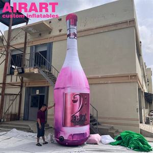 Botella inflable rosa, botella de vino tinto champán inflable para exhibición - Product Image 2