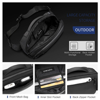 Ozuko – sac à bandoulière imperméable pour homme, sac banane pour l'entraînement, la randonnée, les voyages, la course, le ski, mode 9551