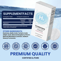 60 Comprimés de Magnésium 80mg 6ppm, Comprimés d'Eau à l'Hydrogène Moléculaire, Saveur Framboise Fraîche, Compléments Alimentaires Végétaliens pour Adultes