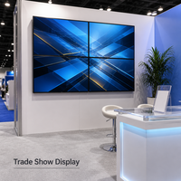 Mur vidéo LCD IPS 46 pouces avec cadre de 3,5 mm, contrôleur inclus, luminosité 700 cd/m², garantie 2 ans pour stand d'exposition commerciale