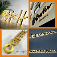 Diseño de cortesía de Daco Sign-Descuento limitado del 10%-Logotipo de pared 3D para salones-Señalización iluminada con LED